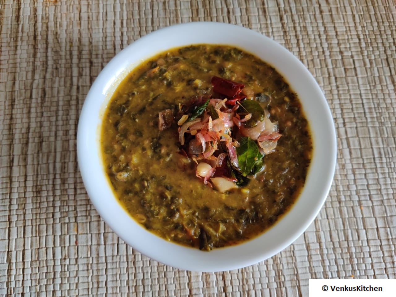 Akura Pulagura ( Dal and Leafy vegetable Papu )