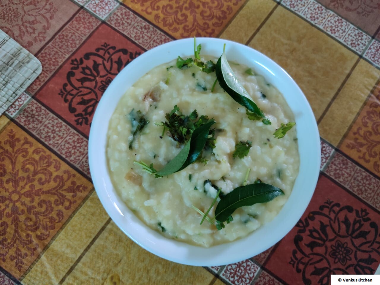 Pongal ( Thick Porridge with rice and Green Gram Dal )