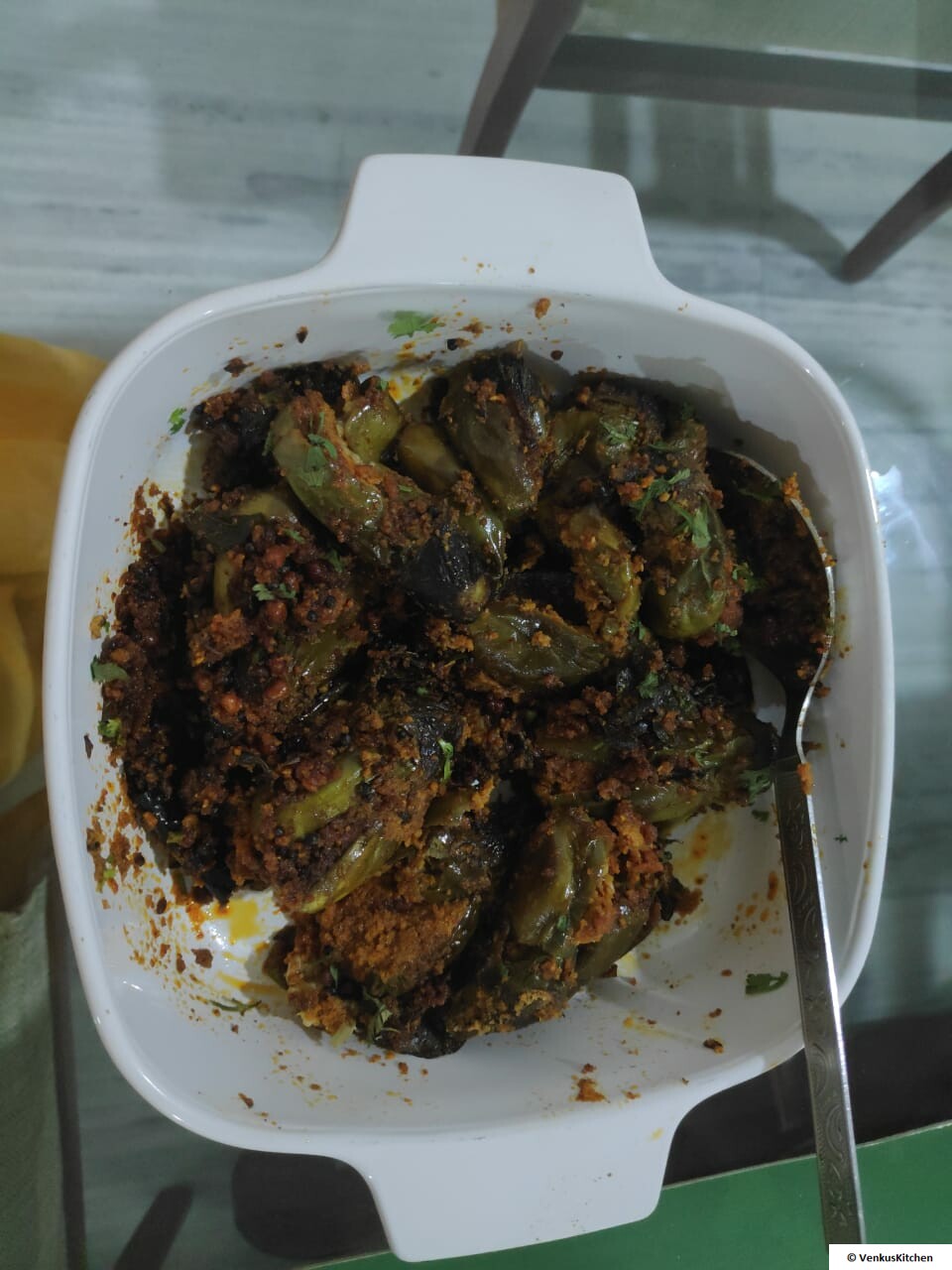 Menthi Vankaya (Brinjal and Fenugreek leaves curry)